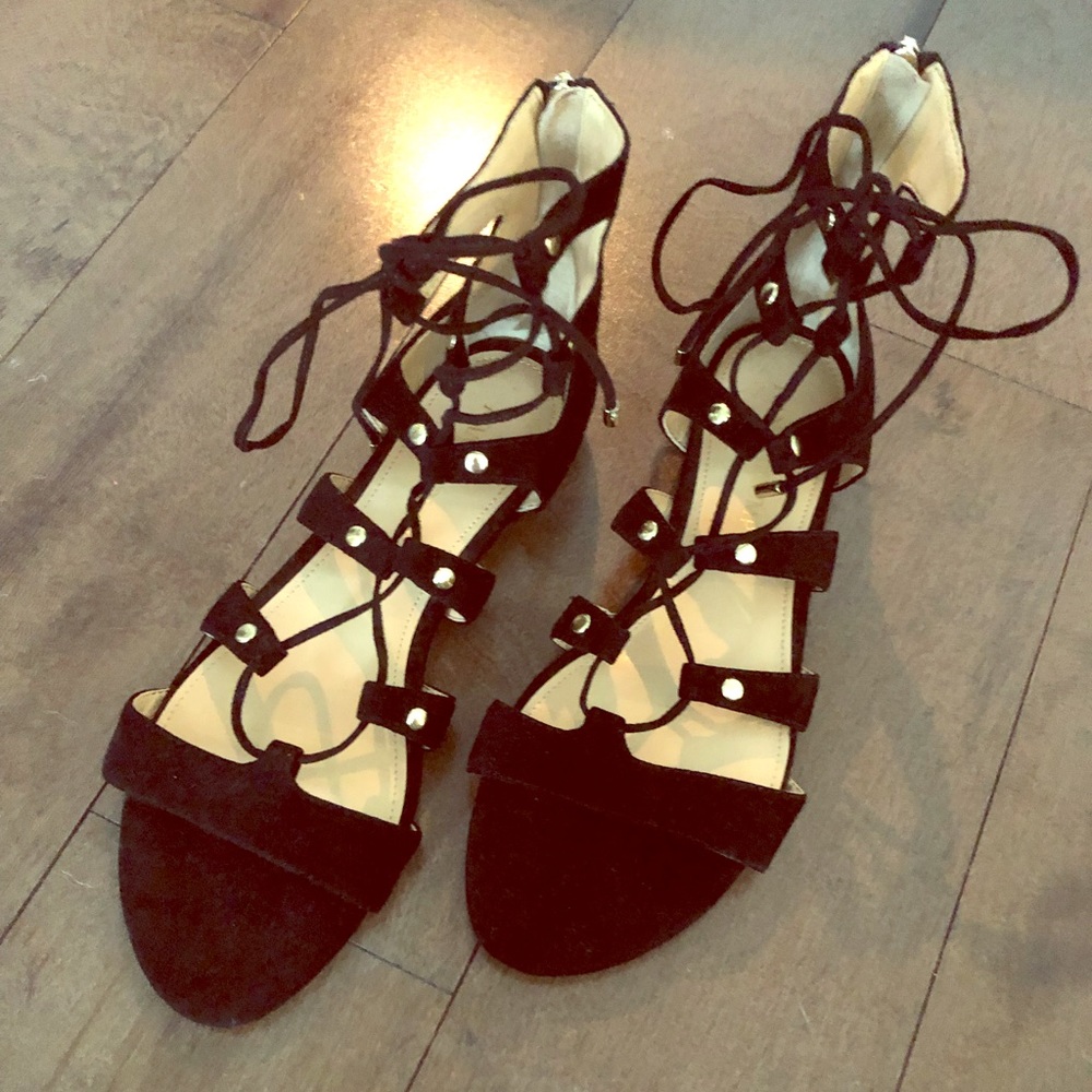 Ivanka Trump Suede Gladiator Strappy Sandals